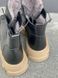 Зимние ботинки из натуральной кожи с мехом на платформе