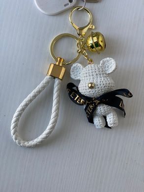 Брелок для ключей с медведем bearbrick белый