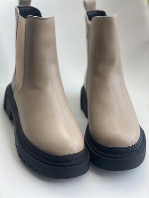 Зимові челсі черевики із натуральної шкіри на хутрі