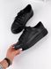 Чорні кросівки на платформі з натуральної шкіри, чорні кеди з незвичайною шнурівкою 36
