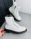 Белые ботинки из натуральной кожи с молнией