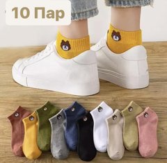 Шкарпетки 10 пар ціна за набір яскраві з ведмедиком