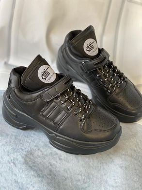 Черные массивные кроссовки на флисе, ботинки на платформе