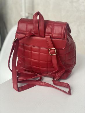 Качественный красный рюкзак из эко кожи