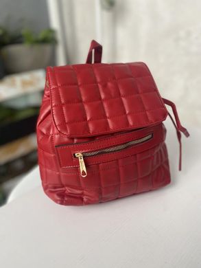 Якісний червоний рюкзак із еко шкіри