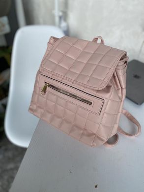 Якісний ніжно рожевий рюкзак із еко шкіри