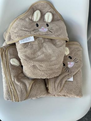 Детское полотенце с капюшоном «мышка» отличный подарок