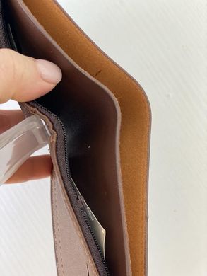 Чоловічий стильний гаманець коричневого кольору