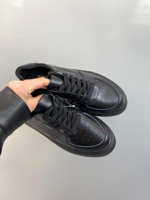 Чорні кросівки із натуральної шкіри fashion