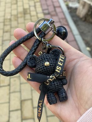 Брелок для ключів з популярним ведмедем bearbrick новий чорний