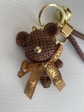 Брелок для ключей с популярным медведем bearbrick коричневый