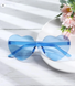 Солнцезащитные очки синие "сердечки"