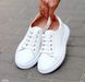 Кеди, кросівки із натуральної білої шкіри Sali