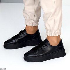 Черные кеды кроссовки из натуральной кожи