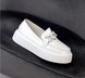 Белые туфли лоферы из натуральной кожи